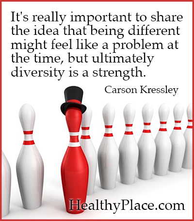 Citat o mentalnom zdravlju - Zaista je važno dijeliti ideju da se različitost tada može osjećati kao problem, ali u konačnici raznolikost je snaga.